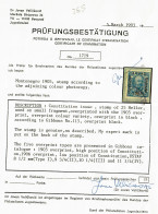 1905: MiNr. 115: Überdruck In Schwarz, Gestempelt, Prüfungsbestätigung - Montenegro