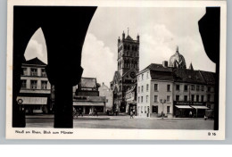 4040 NEUSS, Münsterplatz. Ladengeschäfte, Blick Zum Münster, - Neuss