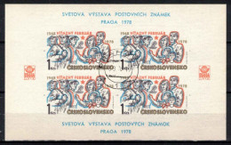 Tchécoslovaquie 1978 Mi 2423 - Bl.34 (Yv 2257-8 Le Feuillet), Obliteré - Gebruikt