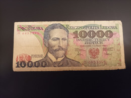 Billete De Polonia De 10000 Zlotych, Año 1987 - Polonia