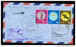 FIRST FLIGHT COVER Erstflug  AUA OS31 Leipzig - Wien 1967 Messe #151 - Correo Aéreo