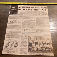 1949 B&C équipe Football JULIEN DA RUI Red Star Paul Nicolas Gaillard - Collezioni