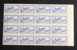 TUNISIE - 1931-33 - N°YT. 175 - El Djem 1f50 Bleu - Bloc De 16 Bord De Feuille - Neuf Luxe** / MNH - Neufs