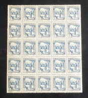 TUNISIE - 1931-33 - N°YT. 161 - Porteuse D'eau 1c Bleu - Bloc De 25 - Neuf Luxe** / MNH - Neufs