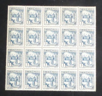 TUNISIE - 1931-33 - N°YT. 161 - Porteuse D'eau 1c Bleu - Bloc De 20 - Neuf Luxe** / MNH - Neufs