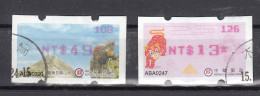 Taiwan, 2019 + 2022 , ATM, Nr Mi Nr.42 + 47, Tijger, Berg, Geit, Tiger, Mountain, Goat - Distributori