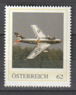 Österreich Personalisierte BM Kampfflugzeuge North American F-86 Sabre ** Postfrisch - Personalisierte Briefmarken