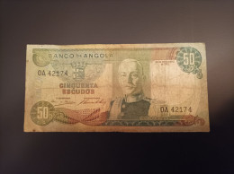 Billete Angola(Portugal) 50 Escudos, Año 1972, Serie A - Angola