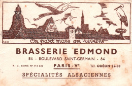 Restaurant - Brasserie Edmond, Boulevard Saint-Germain, Paris - Spécialités Alsaciennes - Restaurants