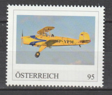 Österreich Personalisierte BM Historische Flugzeuge Bücker Bü 131 Jungmann ** Postfrisch - Persoonlijke Postzegels