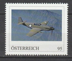 Österreich Personalisierte BM Historische Flugzeuge North American P-51 Mustang ** Postfrisch - Persoonlijke Postzegels