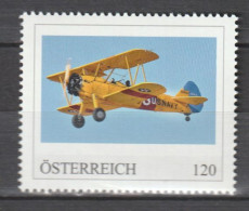 Österreich Personalisierte BM Historische Flugzeuge Boing Stearman Model 75 ** Postfrisch - Francobolli Personalizzati
