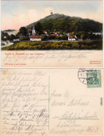 Collm-Wermsdorf Panorama Mit Collmberg - Handkolorierte Künstlerkarte 1908  - Wermsdorf