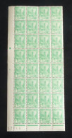 TUNISIE - 1945-49 - N°YT. 281A - Halfaouine 2f Vert-jaune - Bloc De 32 Bord De Feuille - Neuf Luxe** / MNH - Neufs