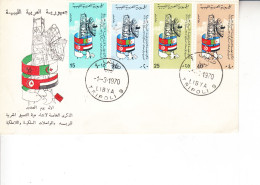 LIBIA  1970 -  Yvert 352/55 Su FDC - Radio - Televisione - Libia