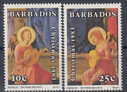 BARBADOS 597-598,unused - Natale