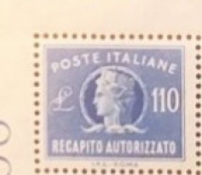 ITALIA 1965  RECAPITO AUTORIZZATO LIRE 110 - 1961-70: Neufs