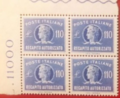 ITALIA 1965  RECAPITO AUTORIZZATO LIRE 110 - 1961-70: Mint/hinged