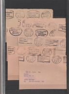 Postscheckamt Essen 10 Verschiedene Briefvorderseiten Mit MWST Aus Den 50er Und 60er Selten Postscheckbriefe 3 - Franking Machines (EMA)