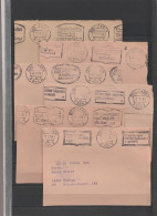 Postscheckamt Essen 10 Verschiedene Briefvorderseiten Mit MWST Aus Den 50er Und 60er Selten Postscheckbriefe 4 - Franking Machines (EMA)