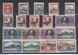VATICANO:  1933  GIARDINI  E  MEDAGLIONI  -  S. CPL. 18  VAL. US. -  SASS. 19 / EX 4 - Used Stamps