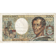 France, 200 Francs, Montesquieu, 1988, H.060, TTB, Fayette:70.9, KM:155c - 200 F 1981-1994 ''Montesquieu''