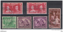 NEW  ZEALAND:  1937/50  COMMEMORATIVES  -  LOT  6  USED  STAMPS  -  YV/TELL. 233//306 - Usados