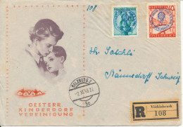 Austria Registered Air Mail  Ballon Cover Salzburg And Vöcklabruek 2-11-1948 Österreiche Kinderdorf Vereinigung - Globos