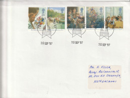 Engeland 1997, Letter Sent To Netherland, Spec. Stamped Royal Mail London - Lettres & Documents