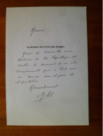 Dédicace Signature Autographe Original Michel Guérin (1935 - 2023) Maire Et Conseiller Général Du Loiret * - Politiques & Militaires