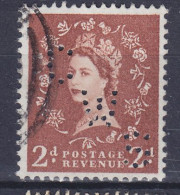 Great Britain Perfin Perforé Lochung  'CWS' 1958 Mi. 321 X X, QEII. (2 Scans) - Perforés