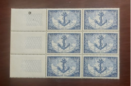 France  Bloc De 6 Timbres Neuf** YV N° 889 Troupes Coloniales - Feuilles Complètes