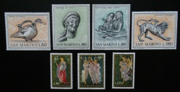 San Marino Mi 980-983 + 994-996 ** , Gemälde - Unused Stamps