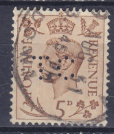 Great Britain Perfin Perforé Lochung 'TC' 1938 Mi. 205 X, GV. LONDON Cancel (2 Scans) - Perforadas