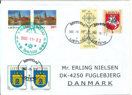 Lithuania Cover Sent To Denmark Siauliai 22-11-2003 Topic Stamps - Lituanie