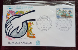 France 1968 - Enveloppe 1er Jour Jeux Olympiques De Mexico - Sammlungen & Sammellose