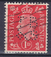 Great Britain Perfin Perforé Lochung 'TB&S' 1937 Mi. 199 X, GV. (2 Scans) - Perfins