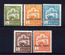 Kouang Tcheou  - 1927 - Tb Indochine Surch     -  N° 73 à 77  - Neufs * - MLH - Nuovi