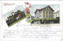 Burgdorf Schloss Restaurant Z. Bahnhof 1907 Litho Selten - Berthoud