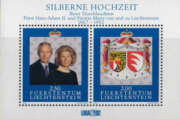 Liechtenstein Bloc N** Yv:17 Mi:14 Silberne Hochzeit Liba 92 - Blocs & Feuillets