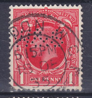 Great Britain Perfin Perforé Lochung 'W&S' 1934 Mi. 176 X, GV. LONDON W.C. Cancel 1936 (2 Scans) - Perfin