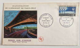 Enveloppe 1er Jour Inauguration Aéroport Orly 1961 - 2 - Other & Unclassified