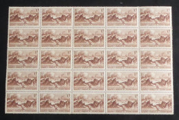 OCEANIE - 1948 - N°YT. 182 - 10c Brun - Bloc De 25 - Neuf Luxe** / MNH - Neufs