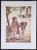 EX LIBRIS BOHUMIL KRATKY Per AINA BJORCK L27bis-F02 - Ex-libris