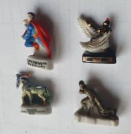 Lot 4 Fèves Divers Superman, Spiderman The Lezard, Direhorse Avatar, Maat Egypte Filet Or - Dessins Animés