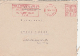 GB Brief Mit Freistempel Hull Yorkshire 1957 Nach Deutschland Vom Schiff MS Continental - Franking Machines (EMA)