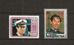 Niue 1984  Birthday  Prince Henry Mi  594-595 MNH(**) - Niue