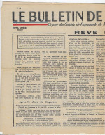Ww2 - Propagande -bulletin De France 1942  - N° 68 - Vichy-reve En 1944 - égalité Dans Le Sacrifice- Trafic Ferroviaire - Documents