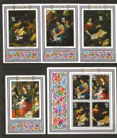 Niue 1984 Christmas, Paintings Mi  Bloc 79-83 MNH(**) - Niue