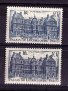 VARIETE DE COULEUR N ° 760/760c (bleu Clair/bleu Foncé) NEUF** - Unused Stamps